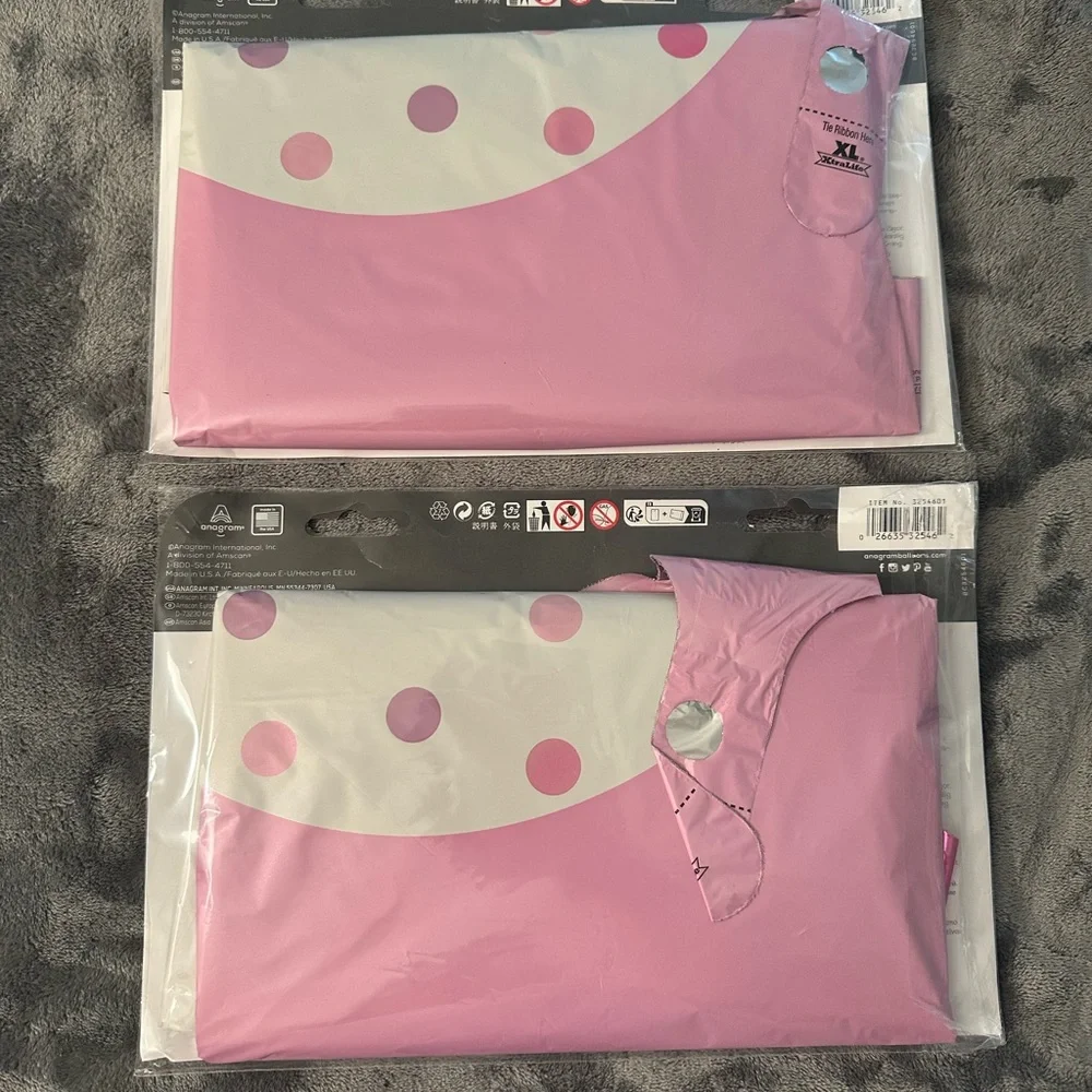 Baby Girl 1st Birthday Party Decorations Balloons Pink 3D Pink Polka Dots 2